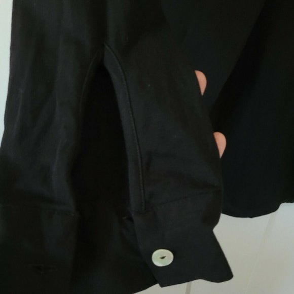 Andeawy Women’s Medium Shell Button Up Long Sleeve Blouse Black - Picture 6 of 6